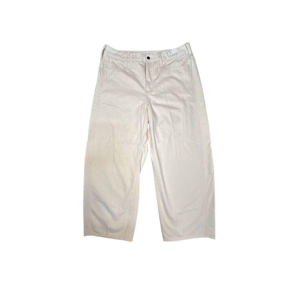 J.Crew Barrel-Leg High Rise Rigid Jeans – NWT Size 33 – Cream/Ecru